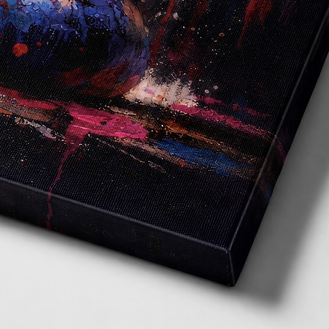 Tableau Boxing Teddy – Street art coloré et pop art contemporain détail toile boxing teddy impression canvas premium texture artistique street art moderne