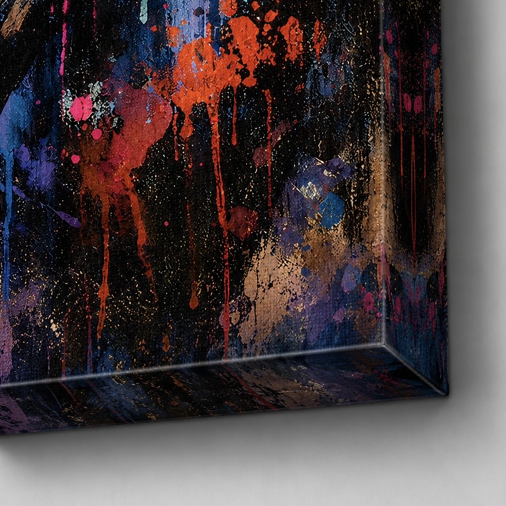 Tableau Gorille Alpha – Art urbain moderne et puissance animale détail toile tableau gorille alpha impression artistique premium texture peinture abstraite