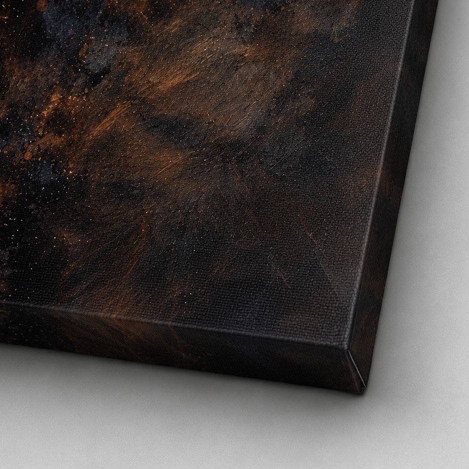 Tableau arbre lumineux abstrait – Lumière Créatrice détail texture toile tableau lumière créatrice finition premium