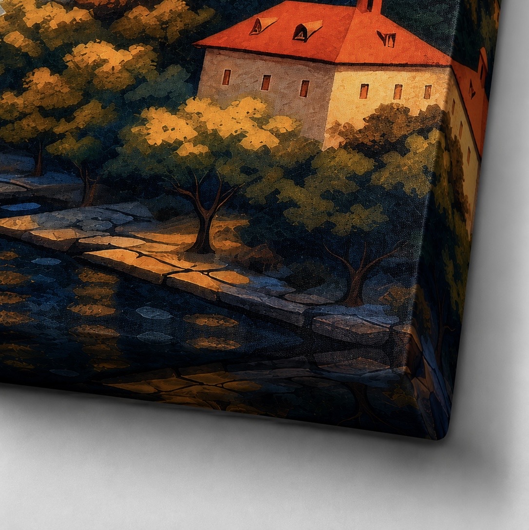 detail toile tableau rêves nomades finition premium texture canvas