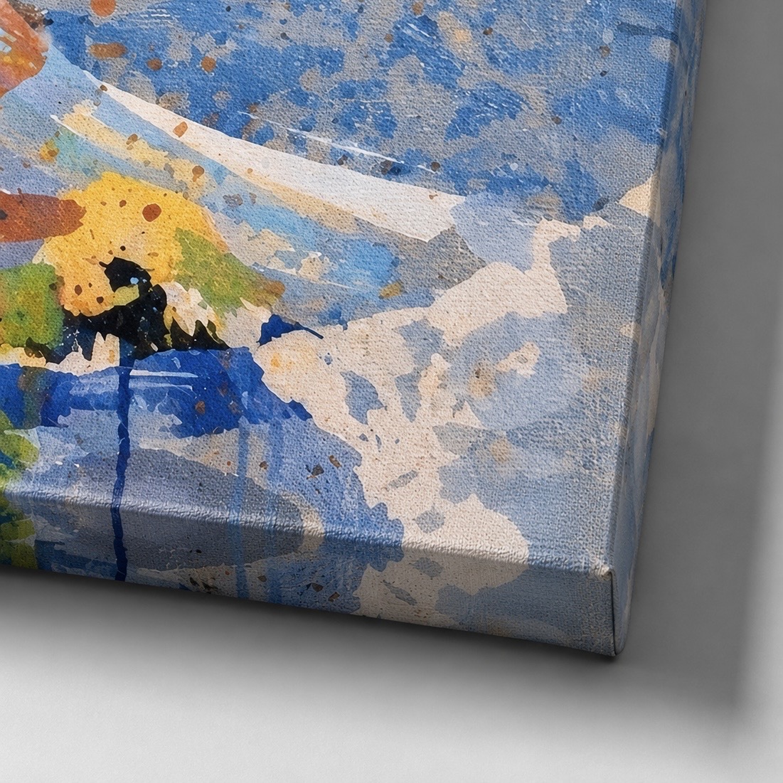 Tableau Éclat Mental contemporain coloré detail toile tableau abstrait colore avec finitions premium et texture artistique contemporaine