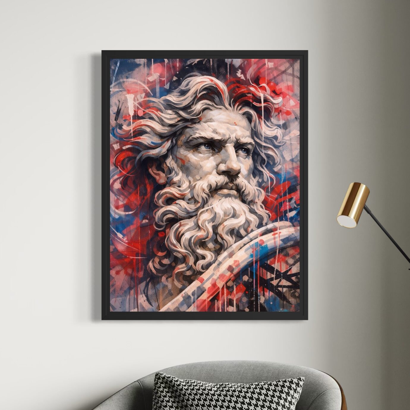 Tableau Mythologie Contemporain – Héritage Divin tableau heritage divin encadre art mythologie contemporaine spektra