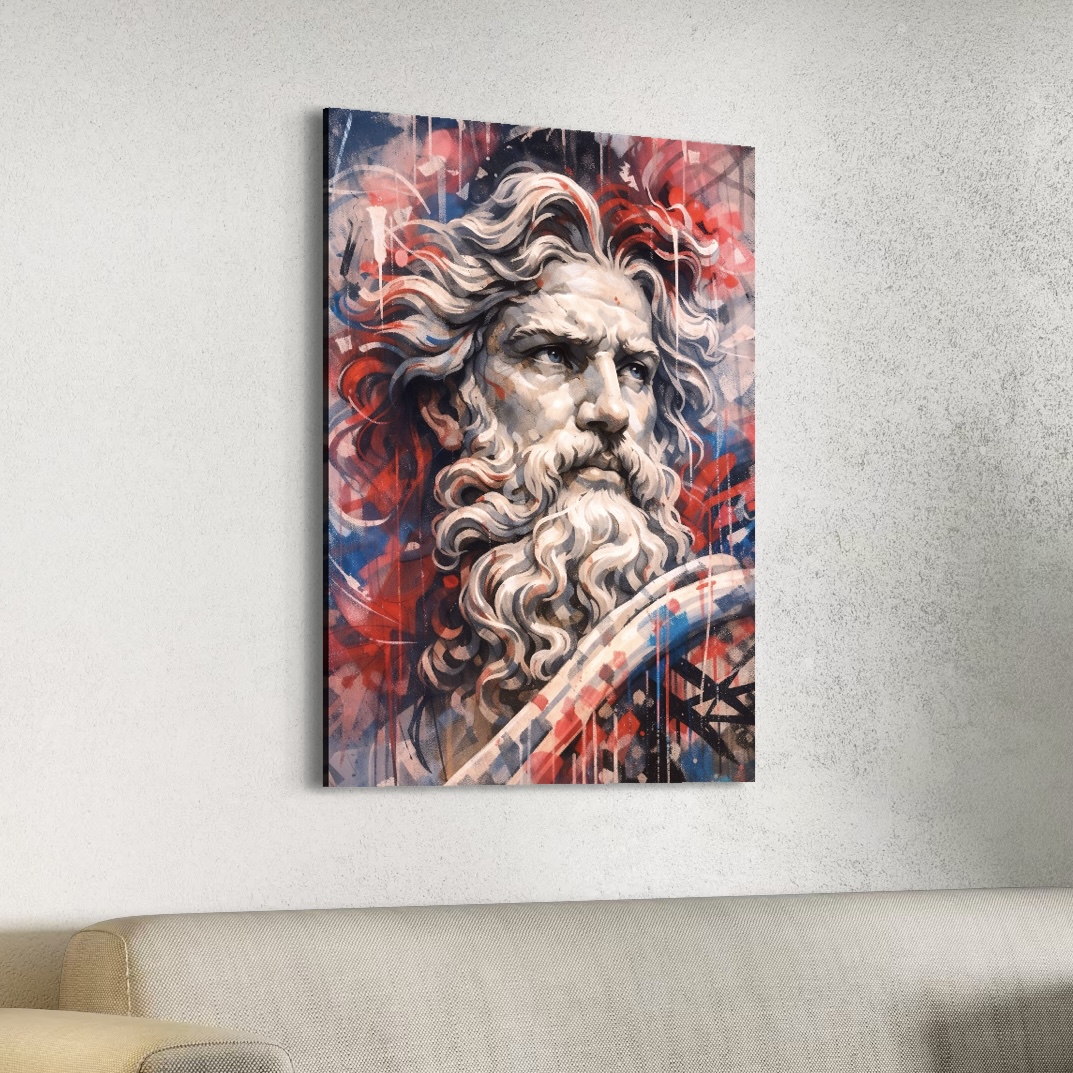 Tableau Mythologie Contemporain – Héritage Divin tableau heritage divin mythologie contemporaine dans salon moderne spektra