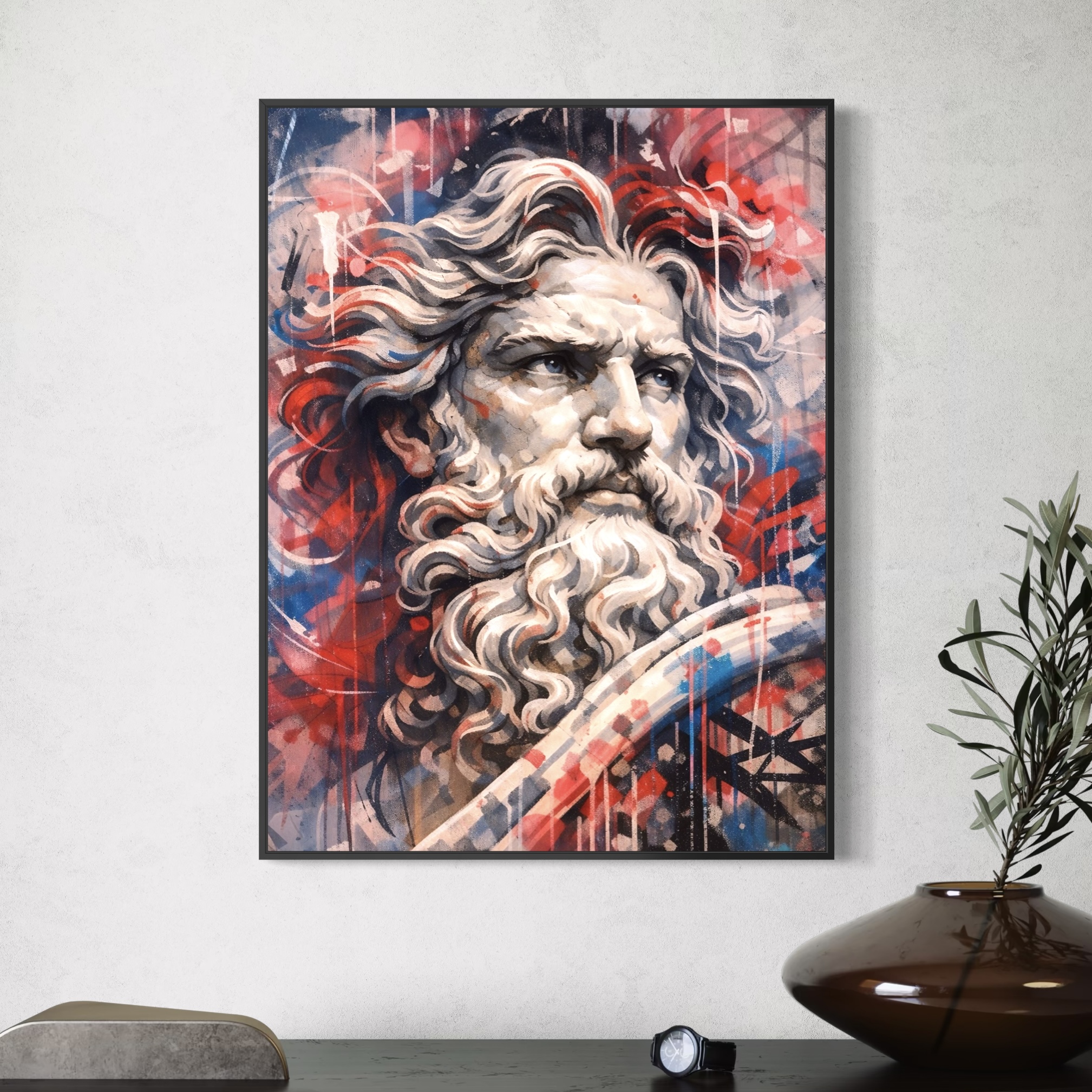 Tableau Mythologie Contemporain – Héritage Divin tableau heritage divin mythologie contemporaine dans chambre moderne spektra