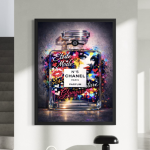 tableau parfum luxe pop art coloré décoration murale glamour