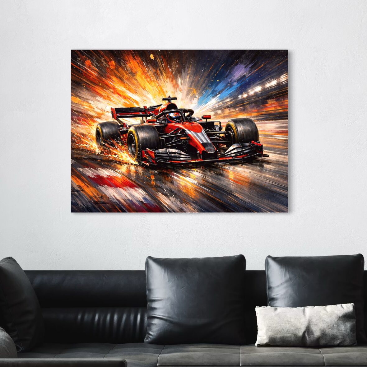 Tableau Formule 1 Contemporain – F1 Monaco tableau formule 1 monaco decoration murale salon contemporain