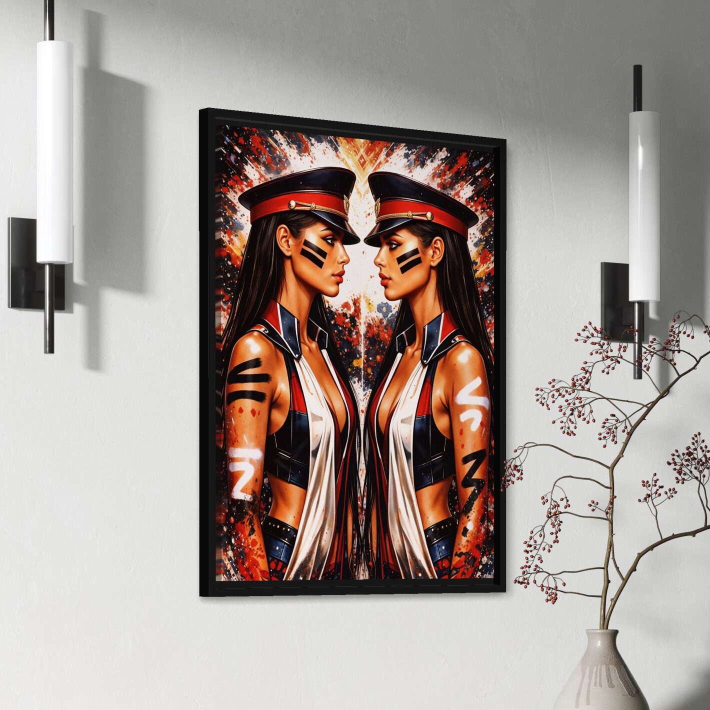 tableau femme pop art les amazones art mural moderne contemporain