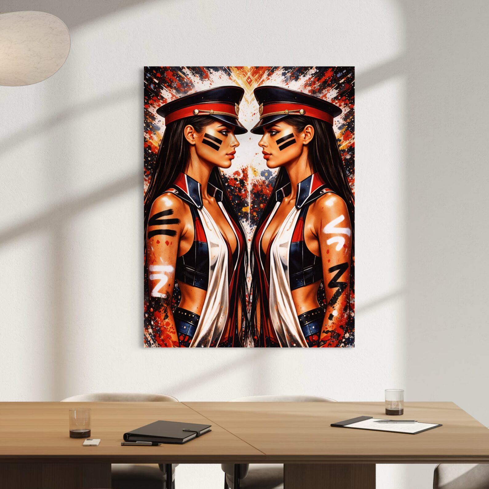 tableau femme pop art les amazones bureau contemporain decoration moderne