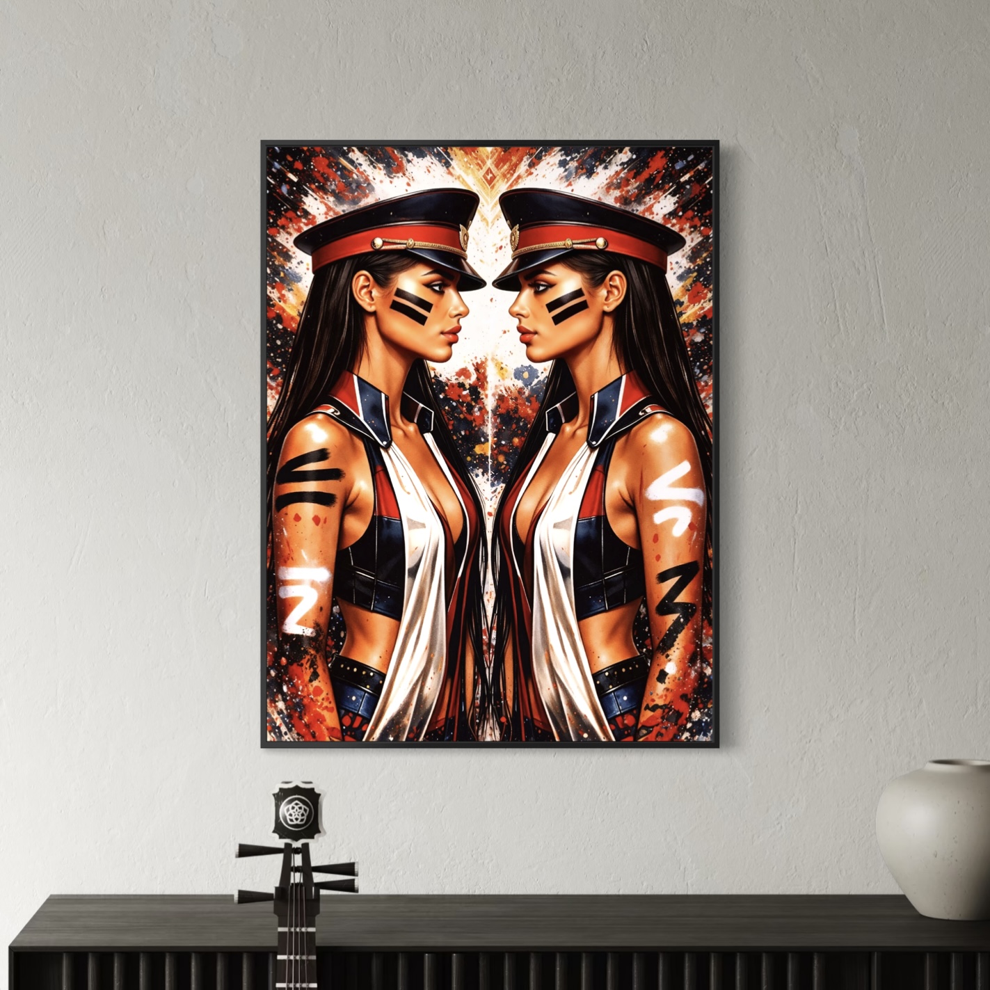 tableau femme pop art les amazones decoration design moderne contemporaine