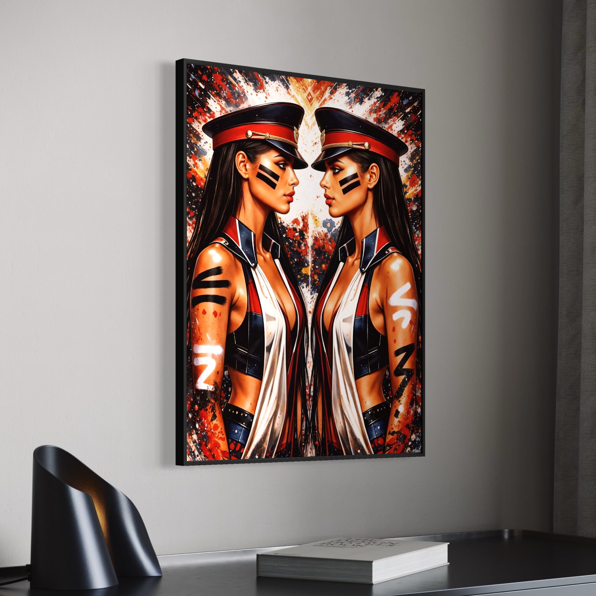 tableau femme pop art les amazones impression premium contemporaine moderne