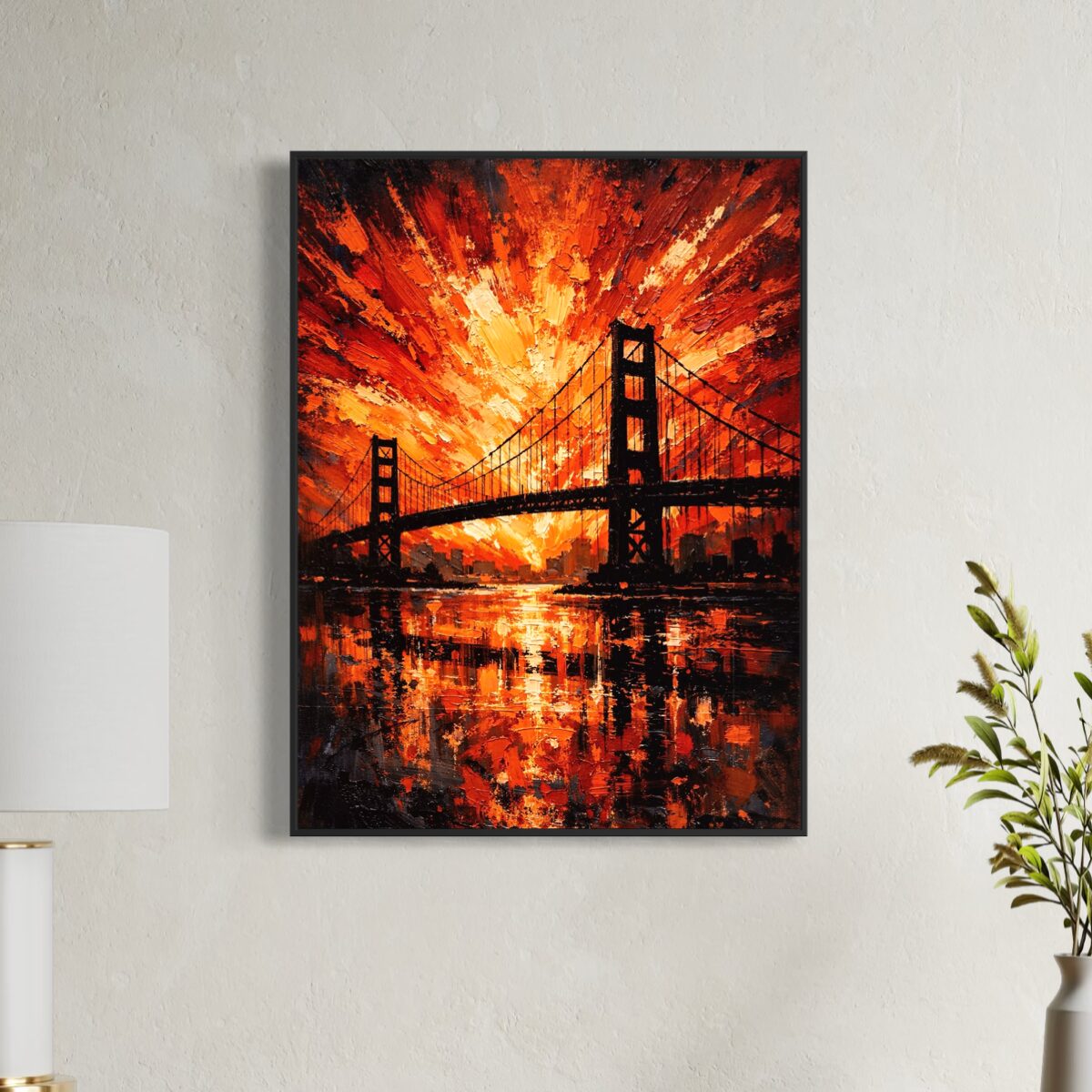 Tableau San Francisco – Golden Gate Sunset tableau golden gate encadré art contemporain san francisco