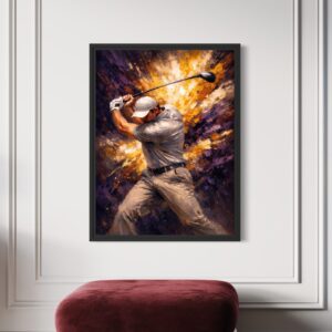 tableau golf golden swing toile moderne artistique premium