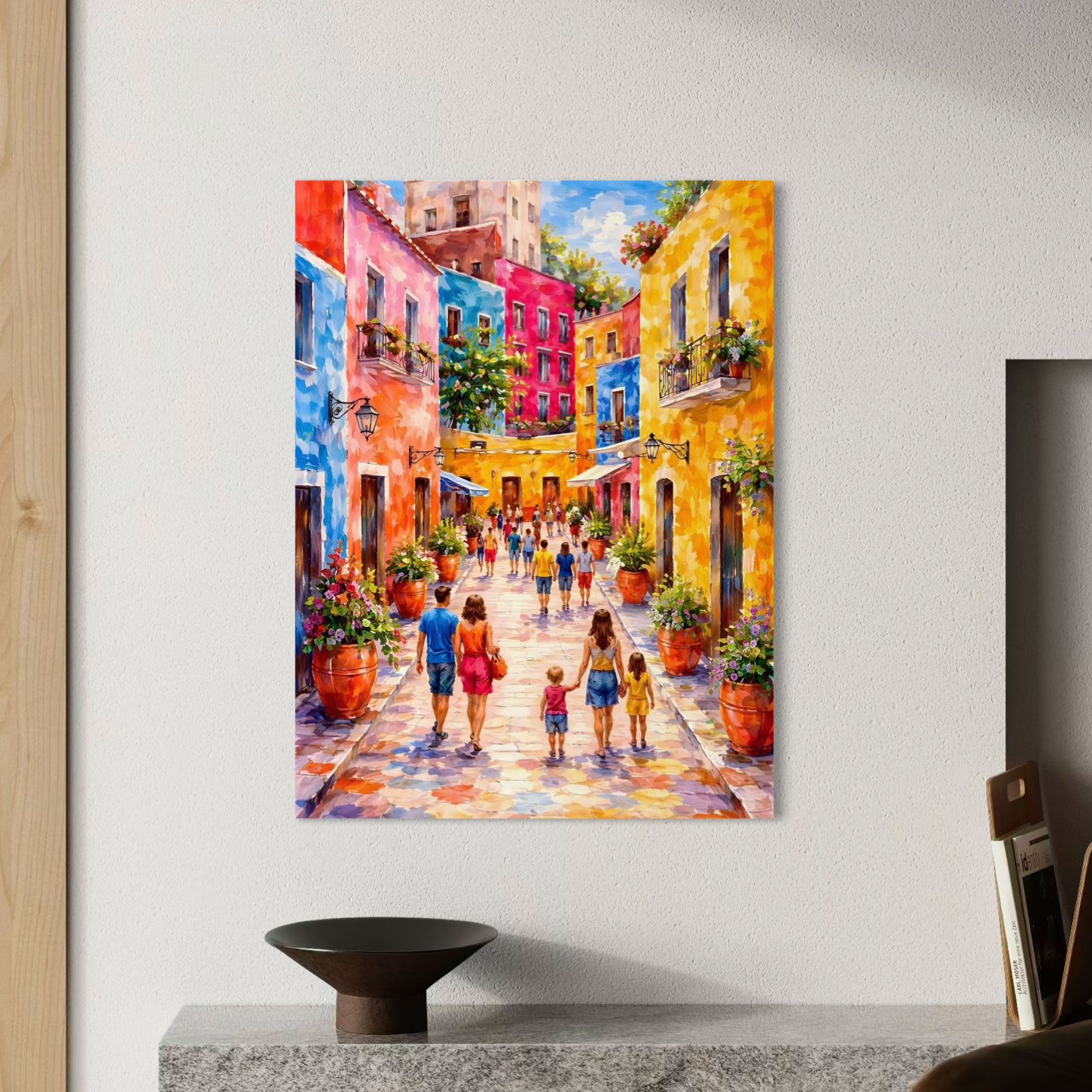 tableau la dolce vita dans une décoration intérieure minimaliste et lumineuse