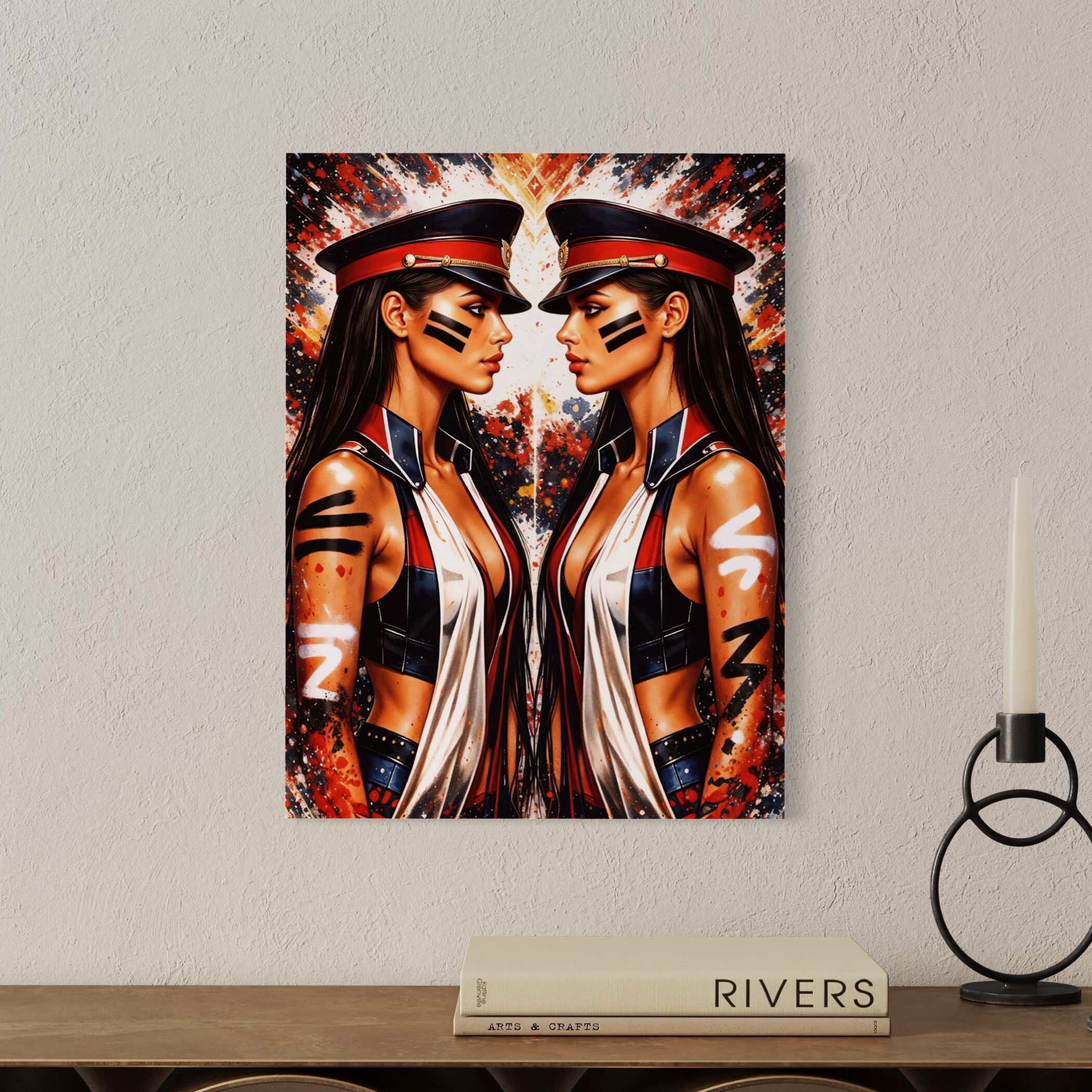 tableau les amazones pop art contemporain decoration murale artistique moderne