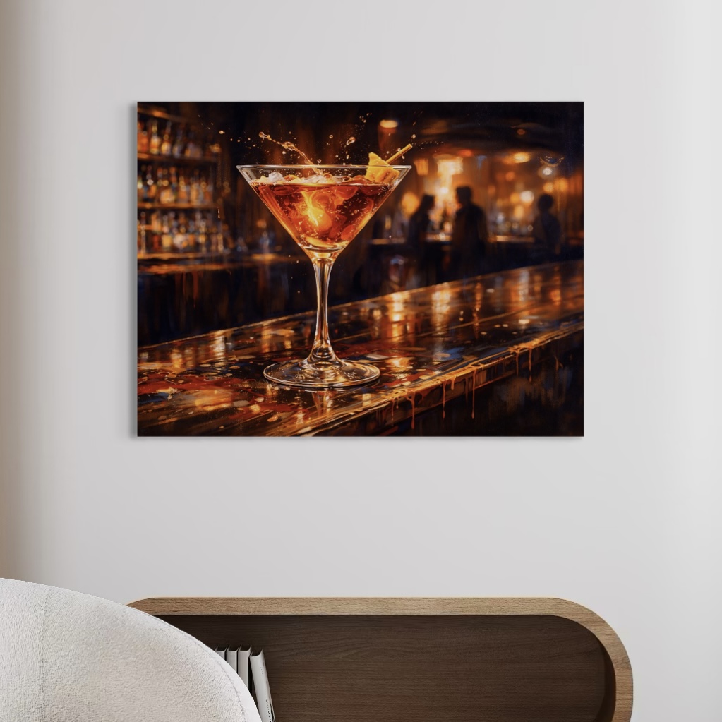 tableau cocktail midnight martini ambiance bar chic spektra gallery