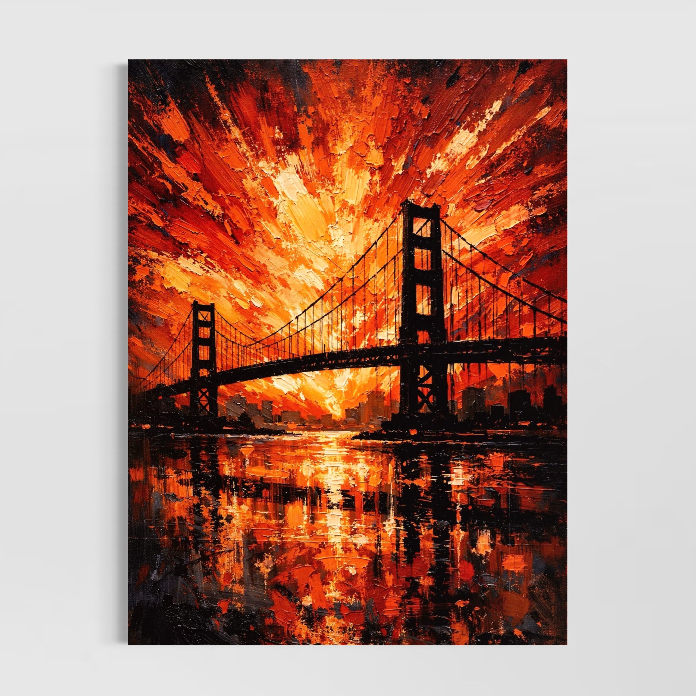 Tableau San Francisco – Golden Gate Sunset tableau san francisco golden gate coucher soleil art contemporain