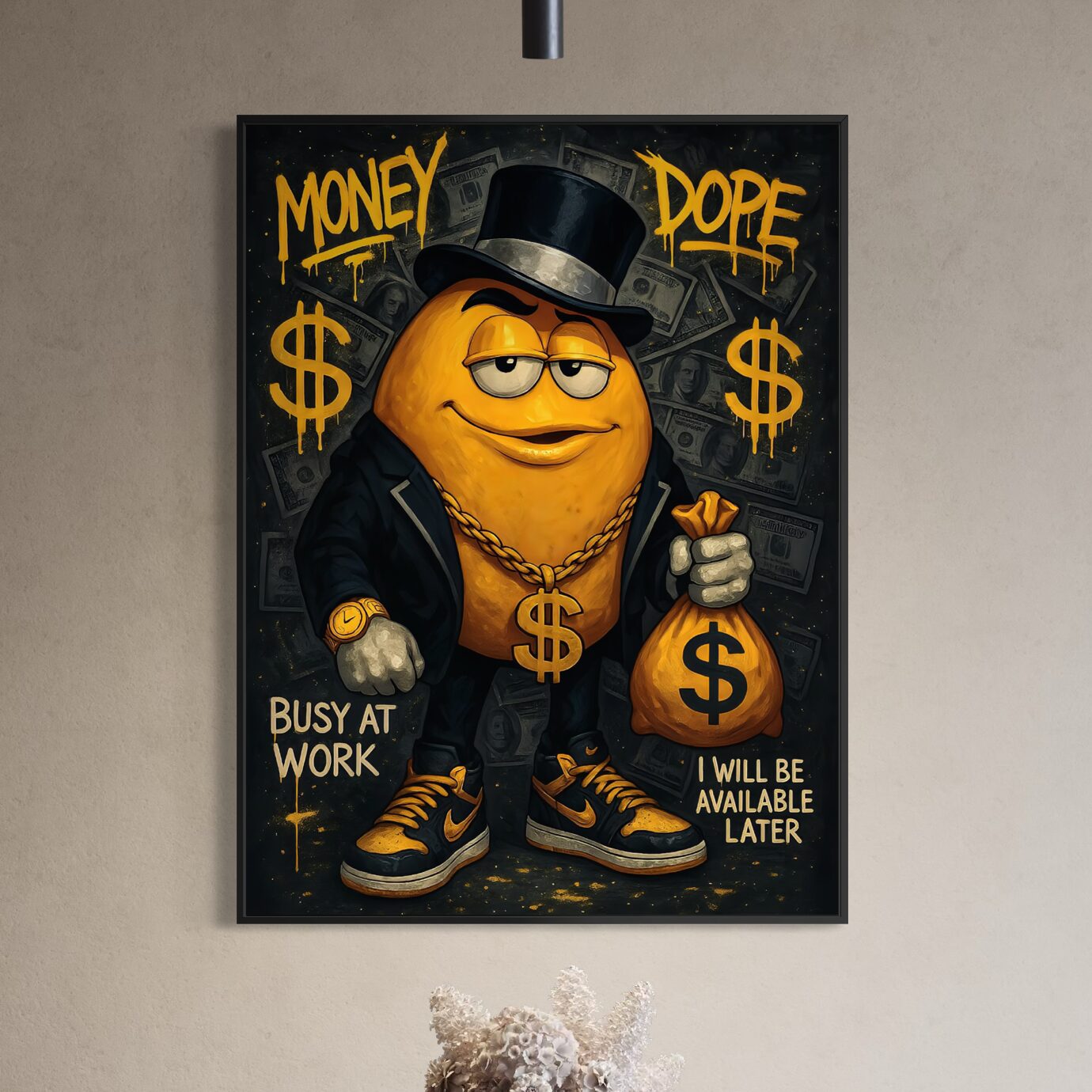 Tableau Mentalité Millionnaire – Pop Art Luxe Business mise en situation tableau mentalite millionnaire pop art business entrepreneur luxe spektra