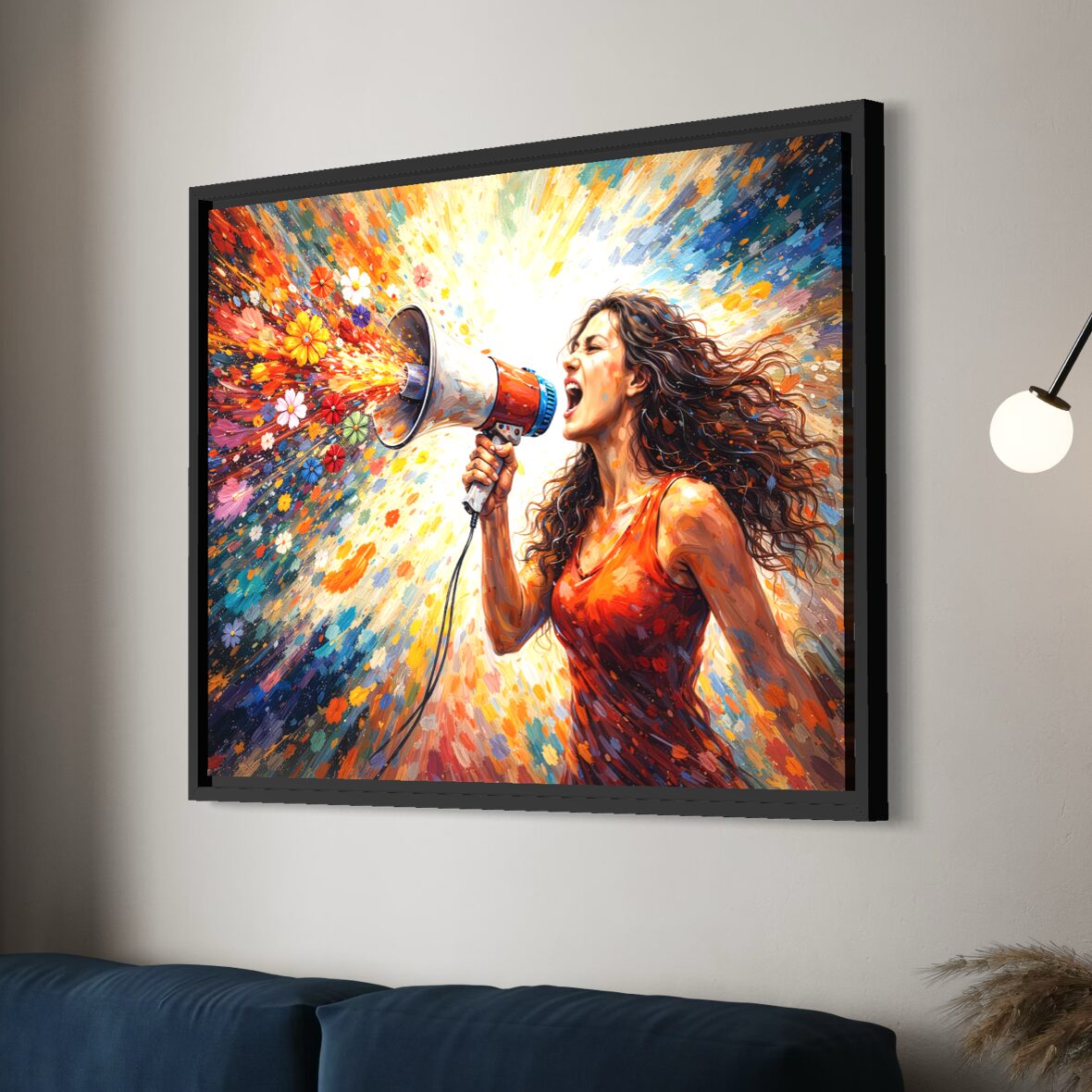 Tableau Femme Rebelle Reine Rebelle – Liberté d’Expression et Force Féminine tableau-femme-rebelle-encadre-noir-liberte-expression-force-feminine-reine-rebelle-spektra