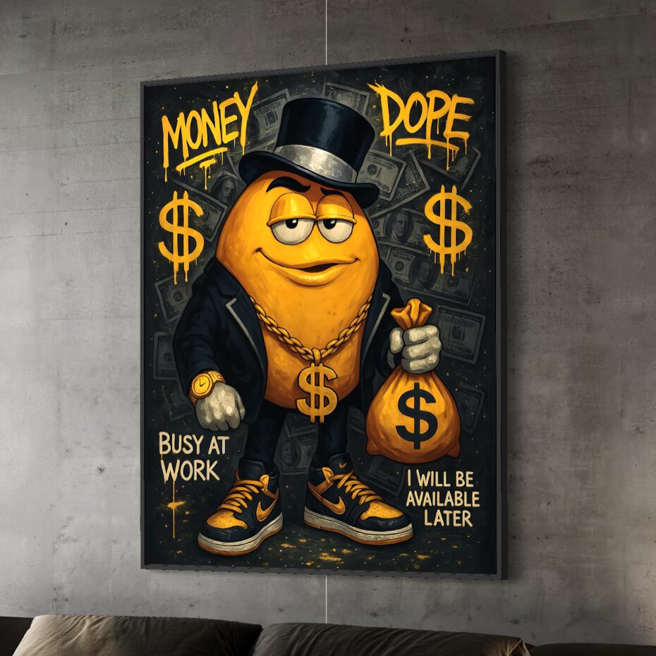 Tableau Mentalité Millionnaire – Pop Art Luxe Business tableau mentalite millionnaire pop art business moderne entrepreneur succes financier spektra